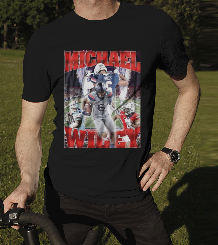 Michael Wiley Arizona Wildcats Football Dynamic On-Field Action T-Shirt