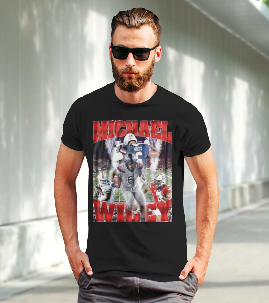 Michael Wiley Arizona Wildcats Football Dynamic On-Field Action T-Shirt