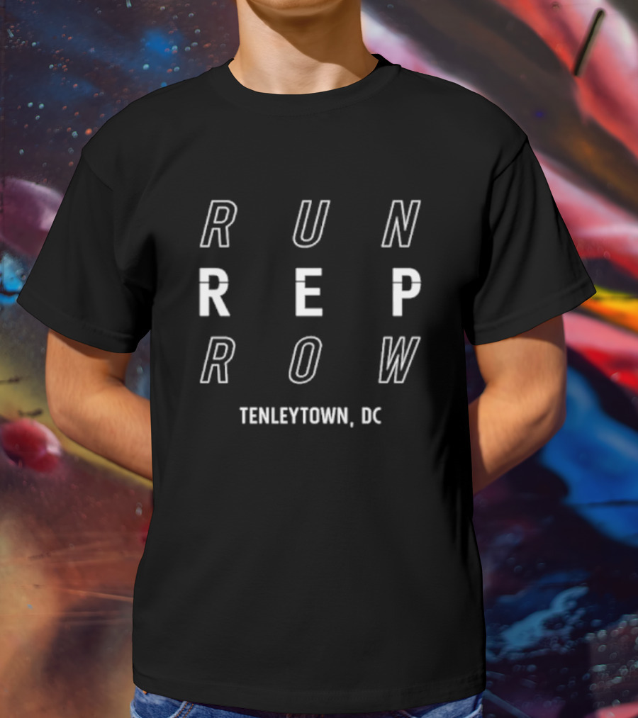 Run Rep Row Tenleytown DC Fitness Spirit T-Shirt