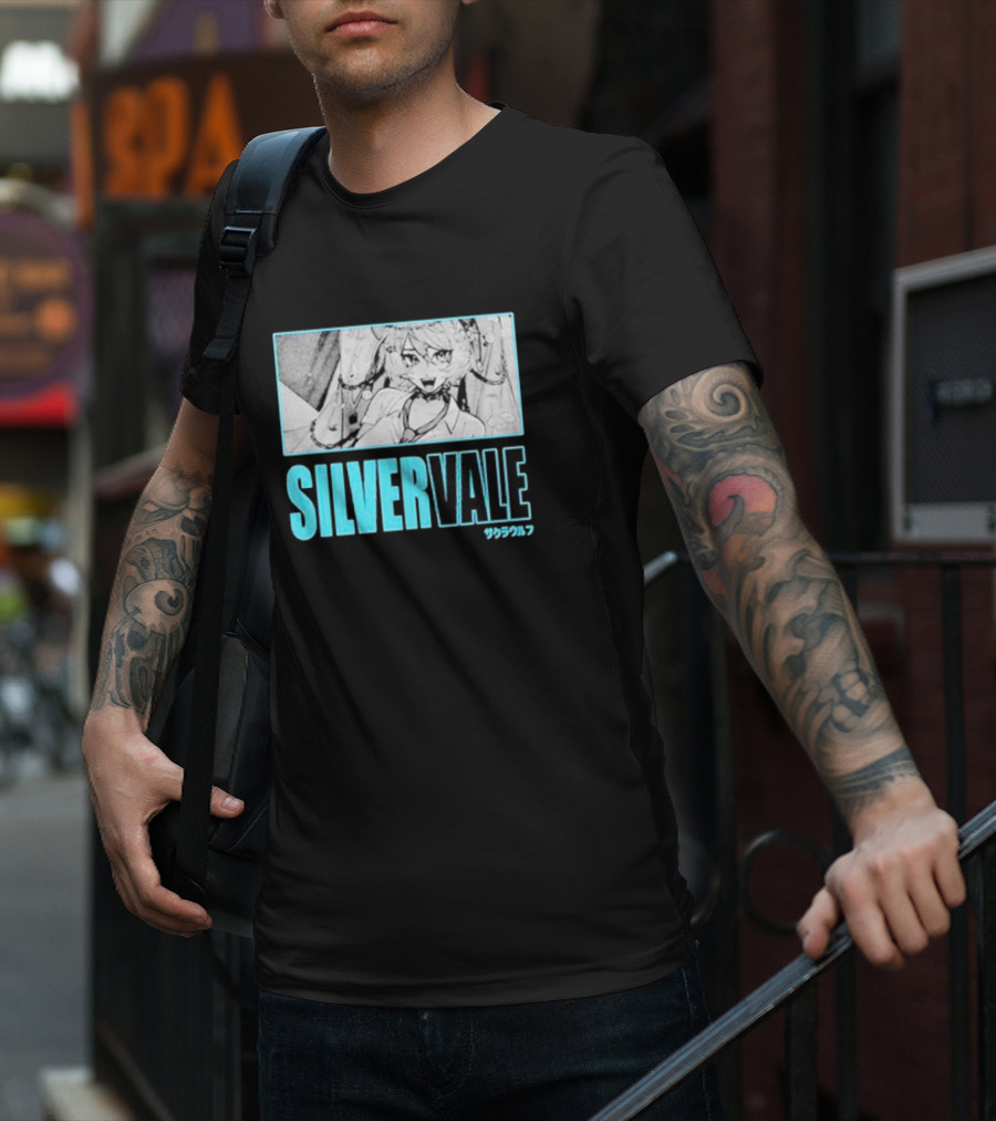 Silvervale サクラワルフ Vintage Manga Style Polaroid T-Shirt