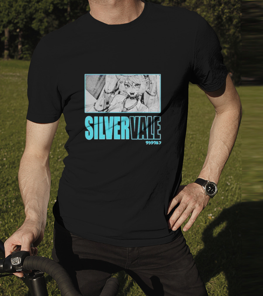 Silvervale サクラワルフ Vintage Manga Style Polaroid T-Shirt