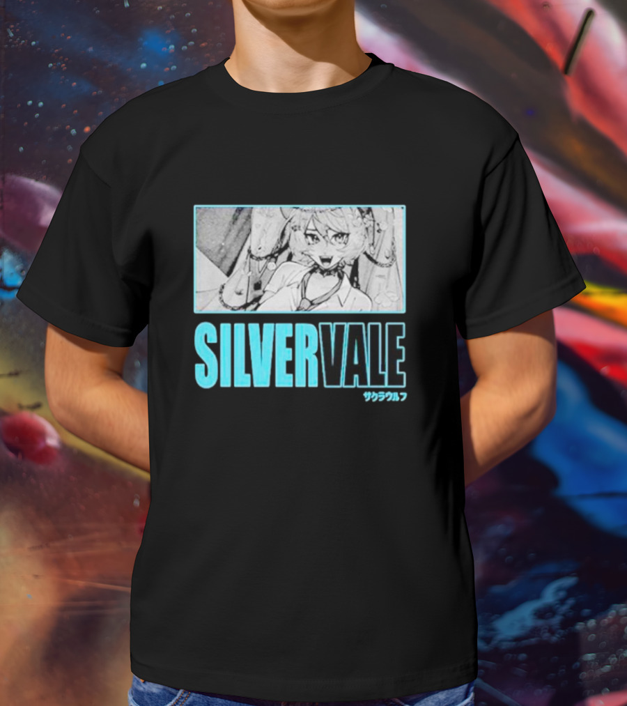 Silvervale サクラワルフ Vintage Manga Style Polaroid T-Shirt