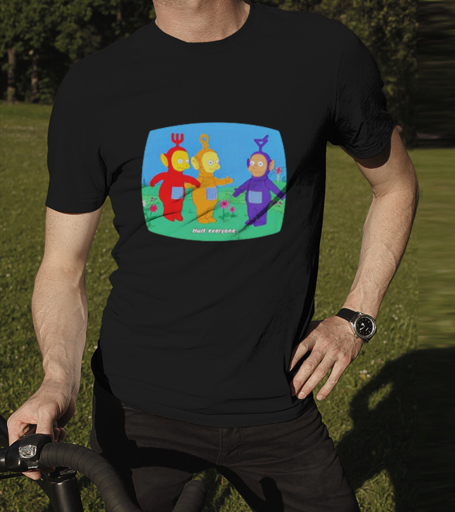 Teletubbies Meet The Simpsons Hurt Everyone Scene T-Shirt