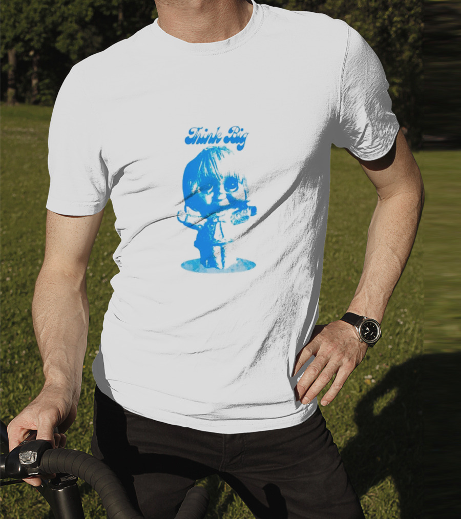 Think Big Blue Figurine With Large Eyes T-Shirt