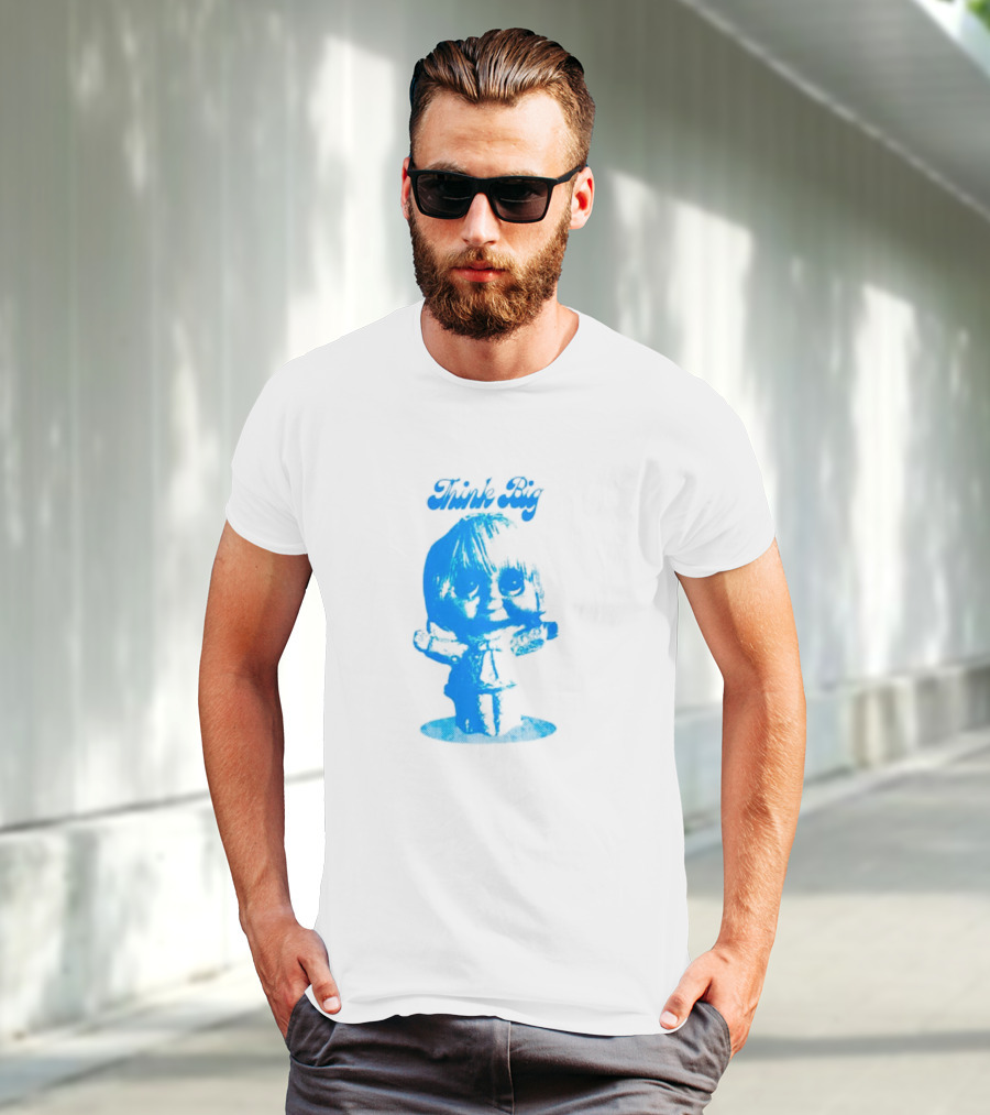 Think Big Blue Figurine With Large Eyes T-Shirt