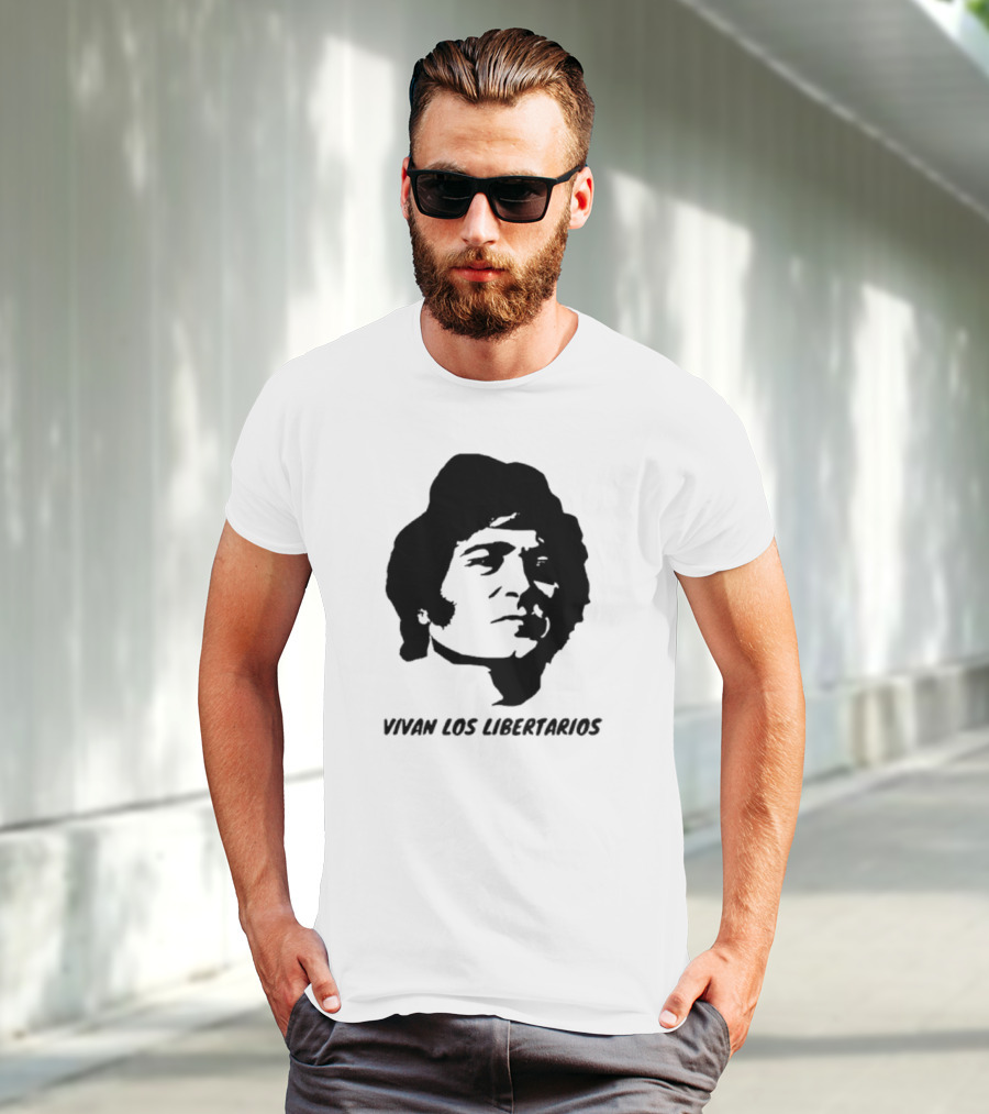 Vivan Los Libertarios Victor Jara Tribute Text T-Shirt