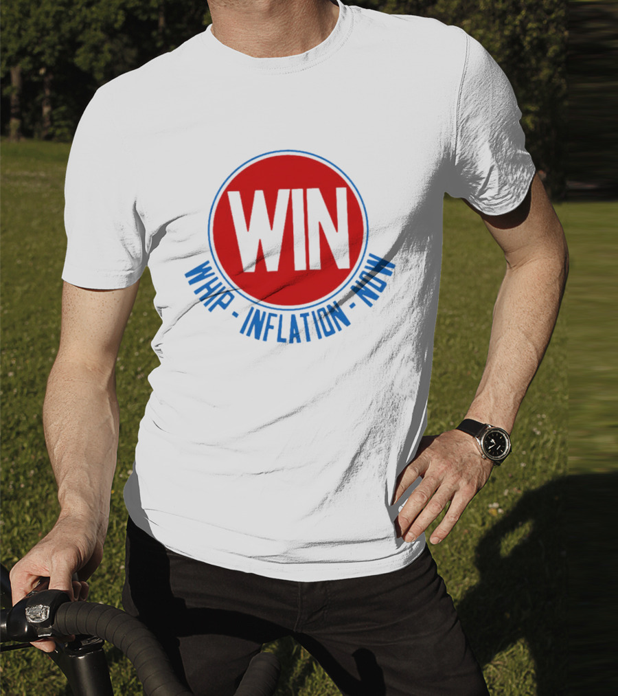 WIN Whip Inflation Now Retro Red Circle T-Shirt