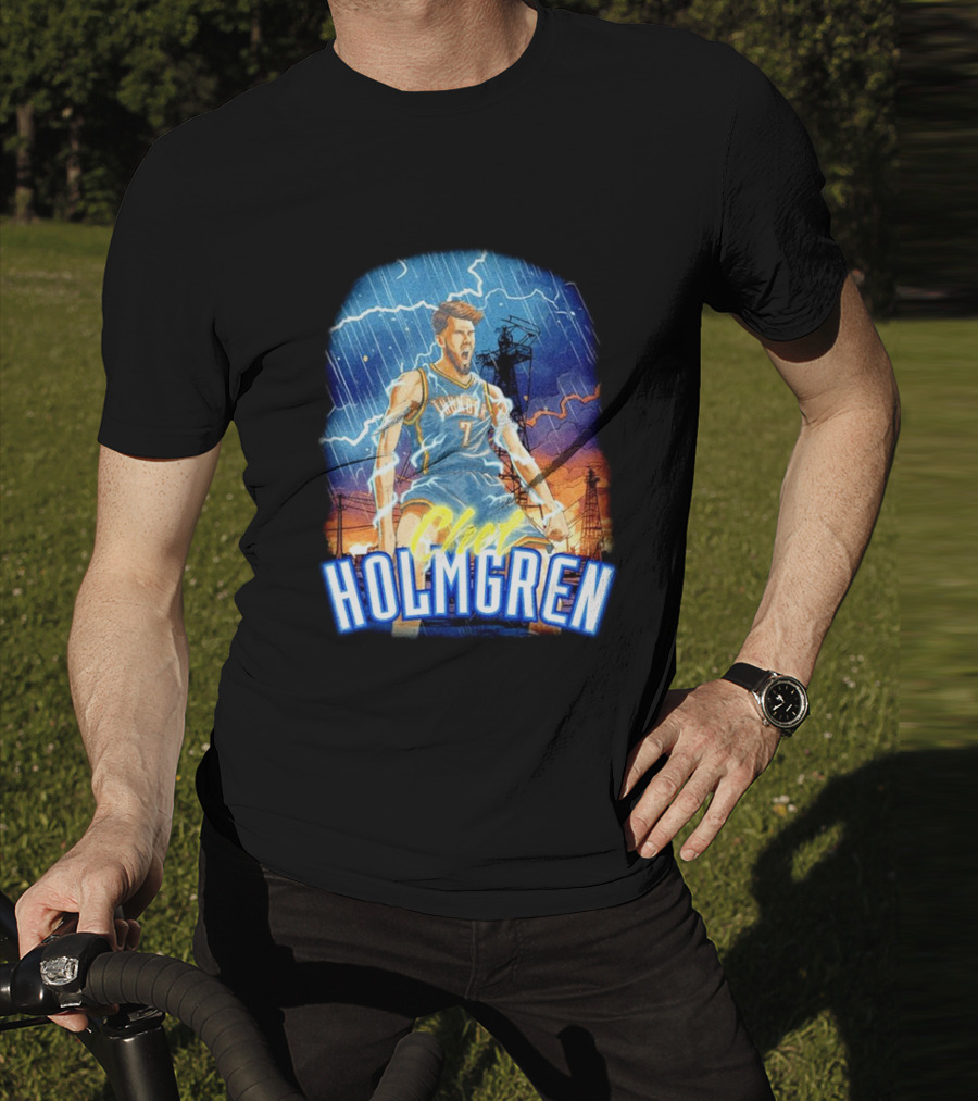 Chet Holmgren Thunder Basketball Storm Oklahoma City T-Shirt