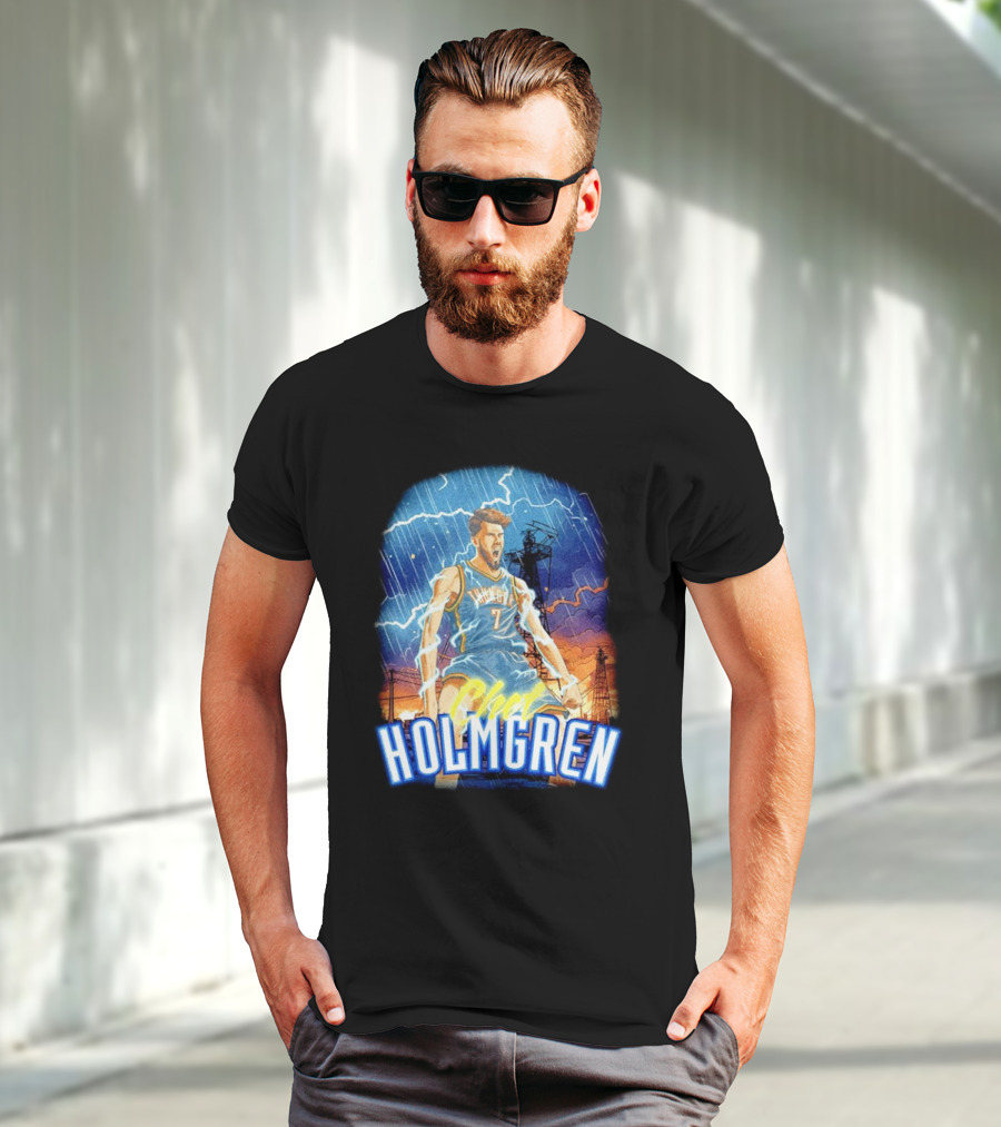 Chet Holmgren Thunder Basketball Storm Oklahoma City T-Shirt