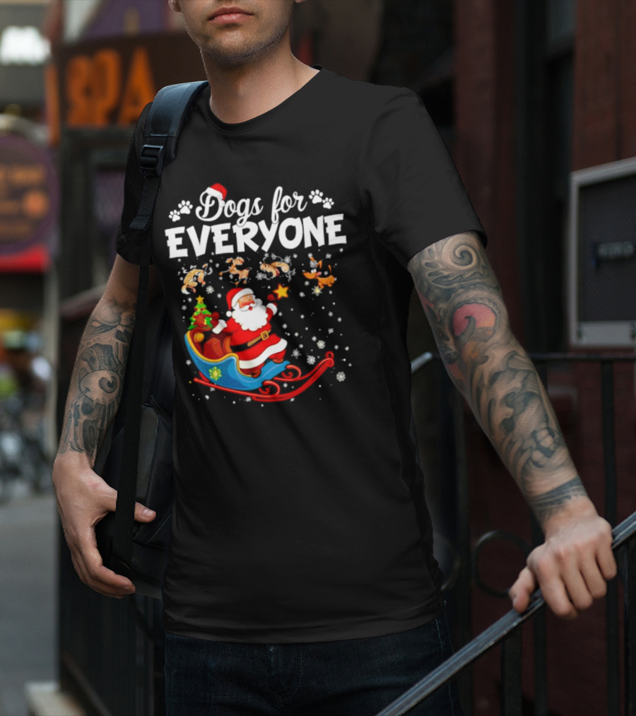 Dogs For Everyone Santa Claus Sled T-Shirt