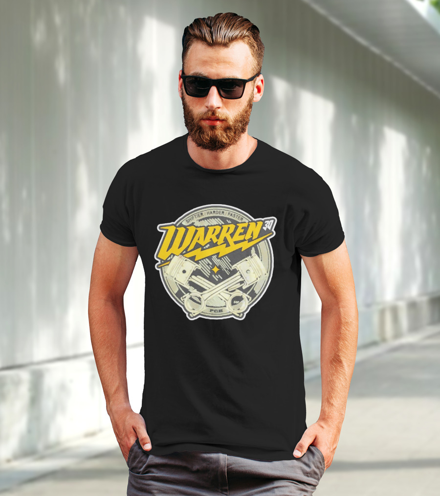 Shiftier Harder Faster Warren 30 Racing Pistons PMF T-Shirt