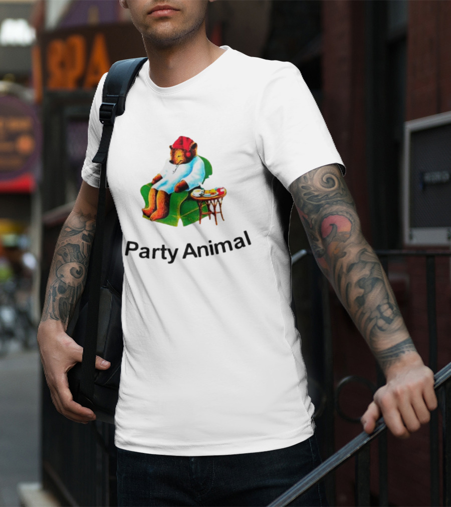 Bear In Red Hat And Robe Tea Party Animal T-Shirt