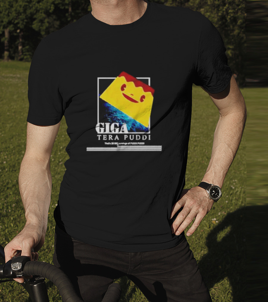 Giga Tera Puddi Earth Space Pudding Face T-Shirt