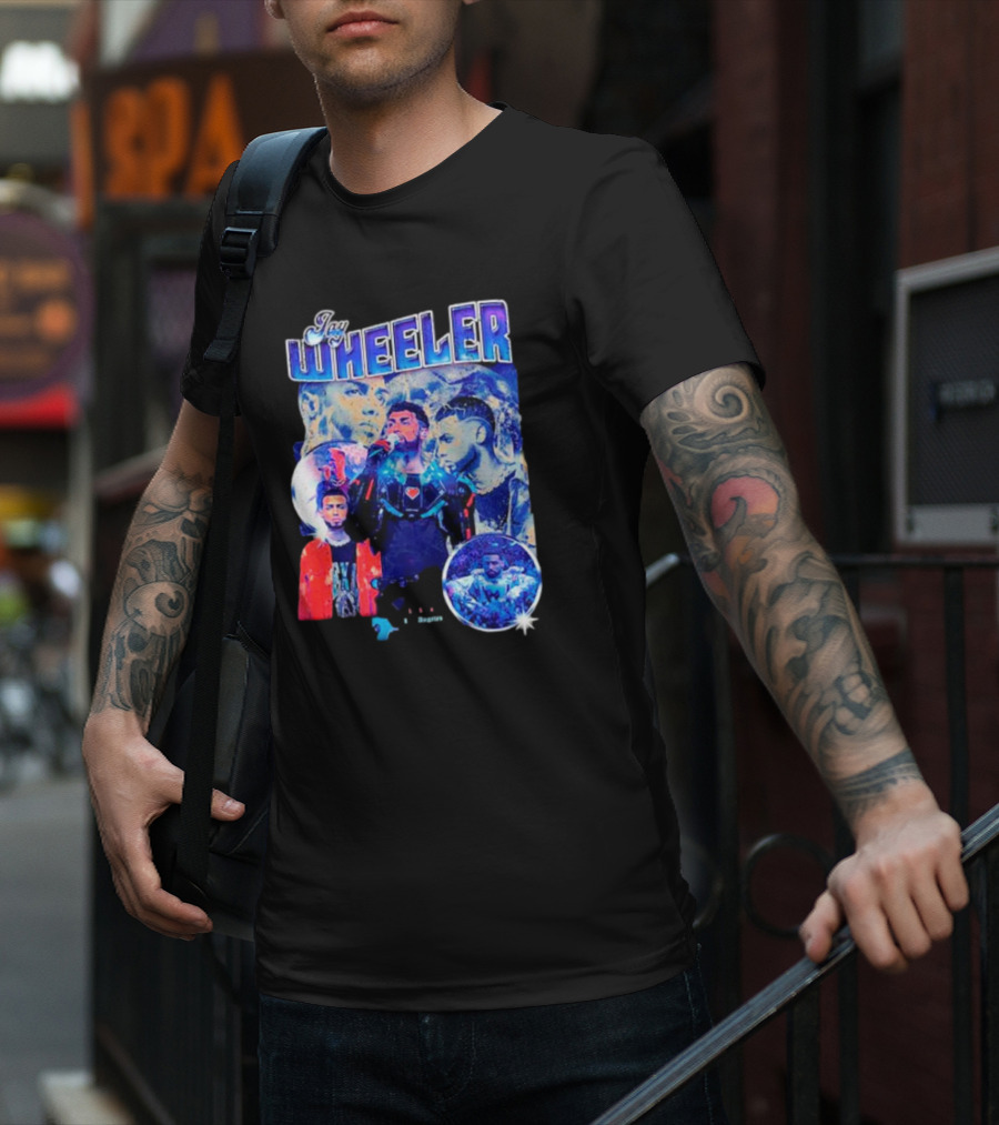 Jay Wheeler Multicolor Concert Collage And Portraits T-Shirt