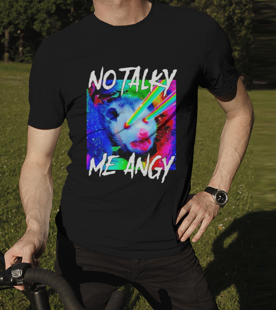No Talky Me Angy Laser Eyes Possum T-Shirt