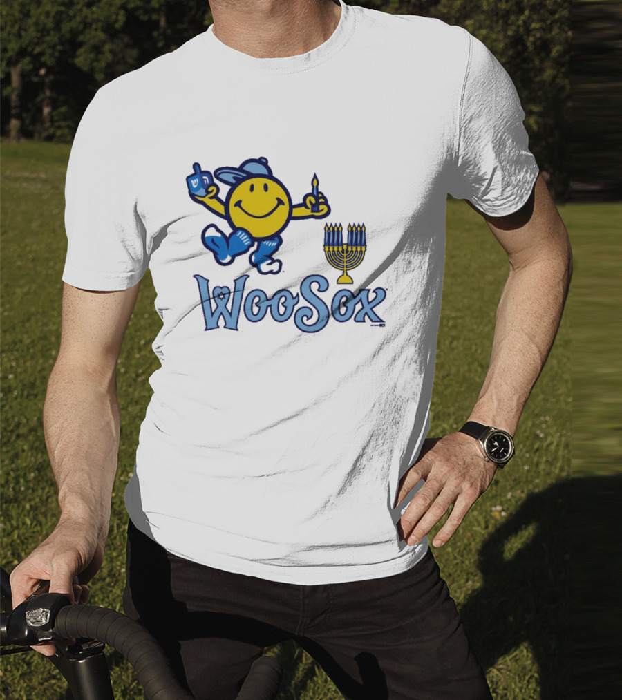 Worcester Red Sox Hannukkah Smiley Dreidel Menorah WooSox T-Shirt