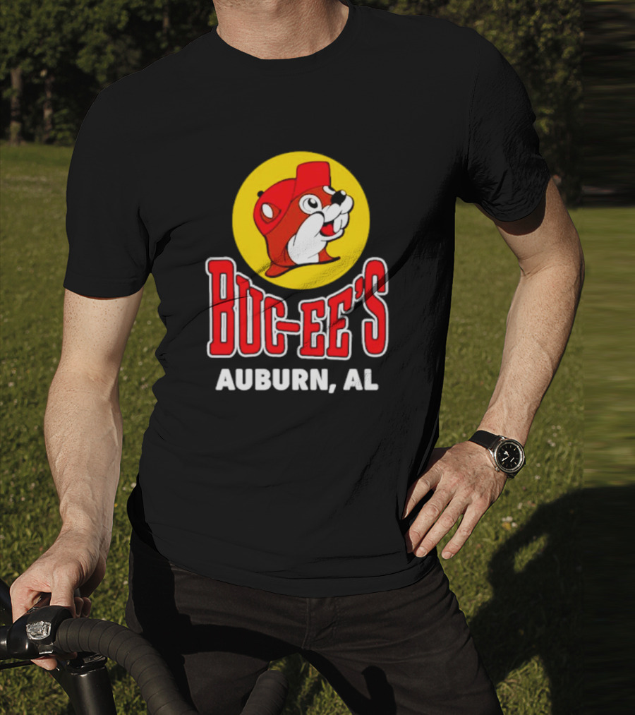 Buc-Ee's Auburn AL Logo With Cartoon Beaver Mascot T-Shirt
