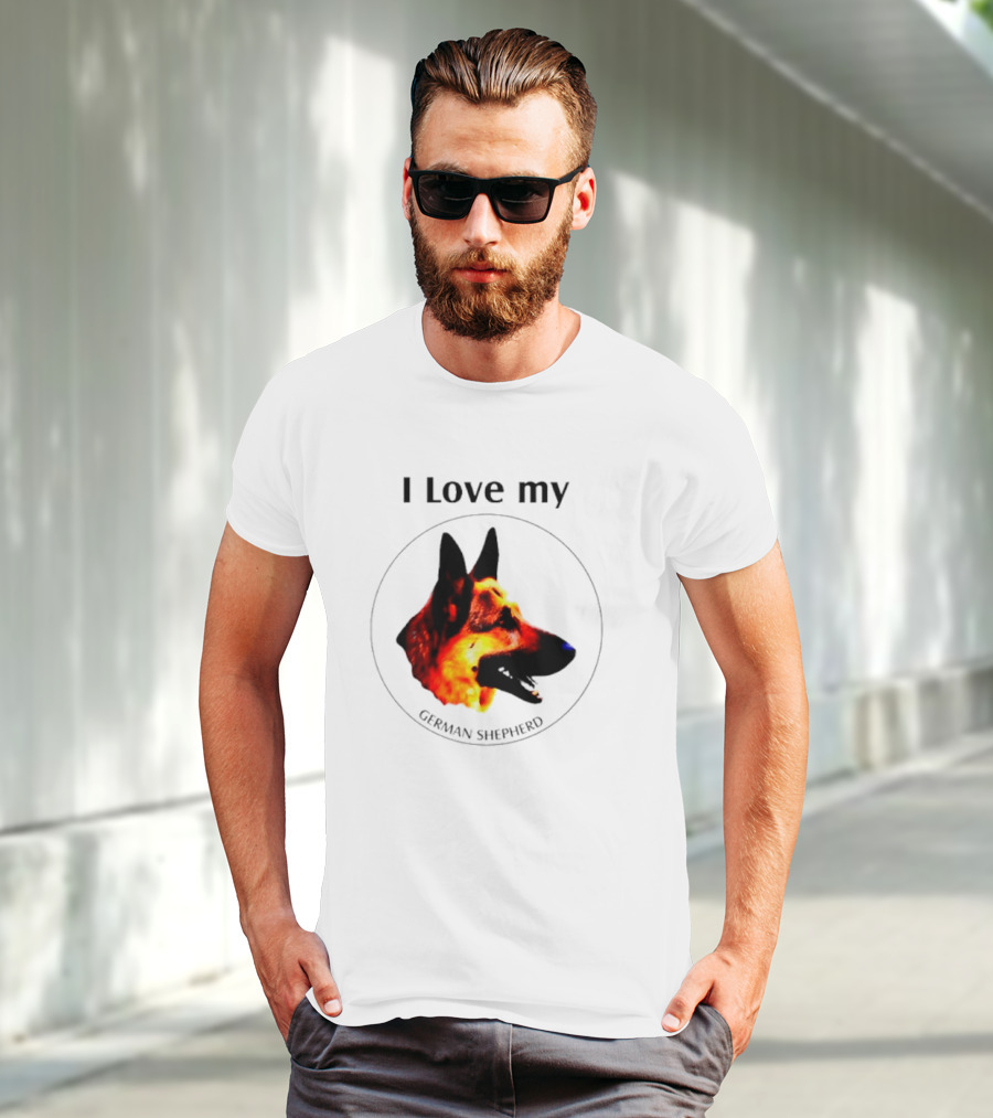 I Love My German Shepherd German Shepherd T-Shirt
