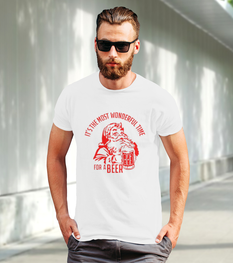 Santa's Most Wonderful Christmas Time For A Beer T-Shirt