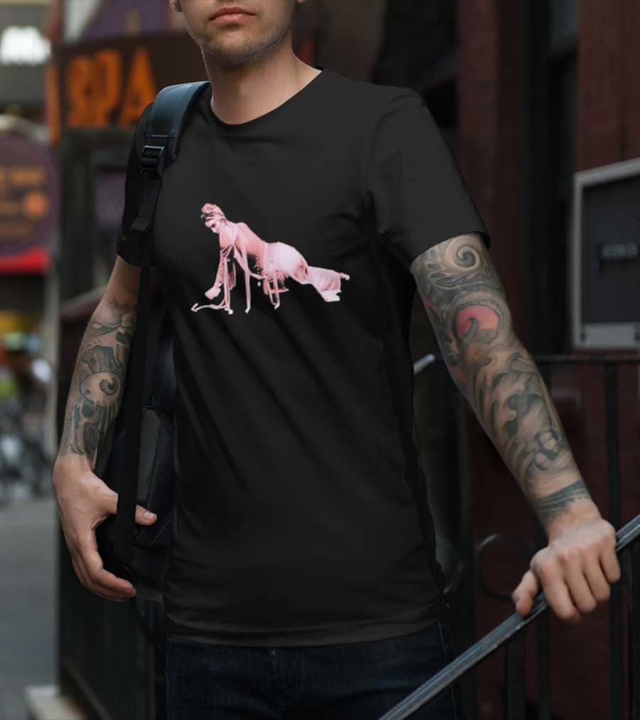 Alina Baraz Elegant Pink Silhouette Pose T-Shirt