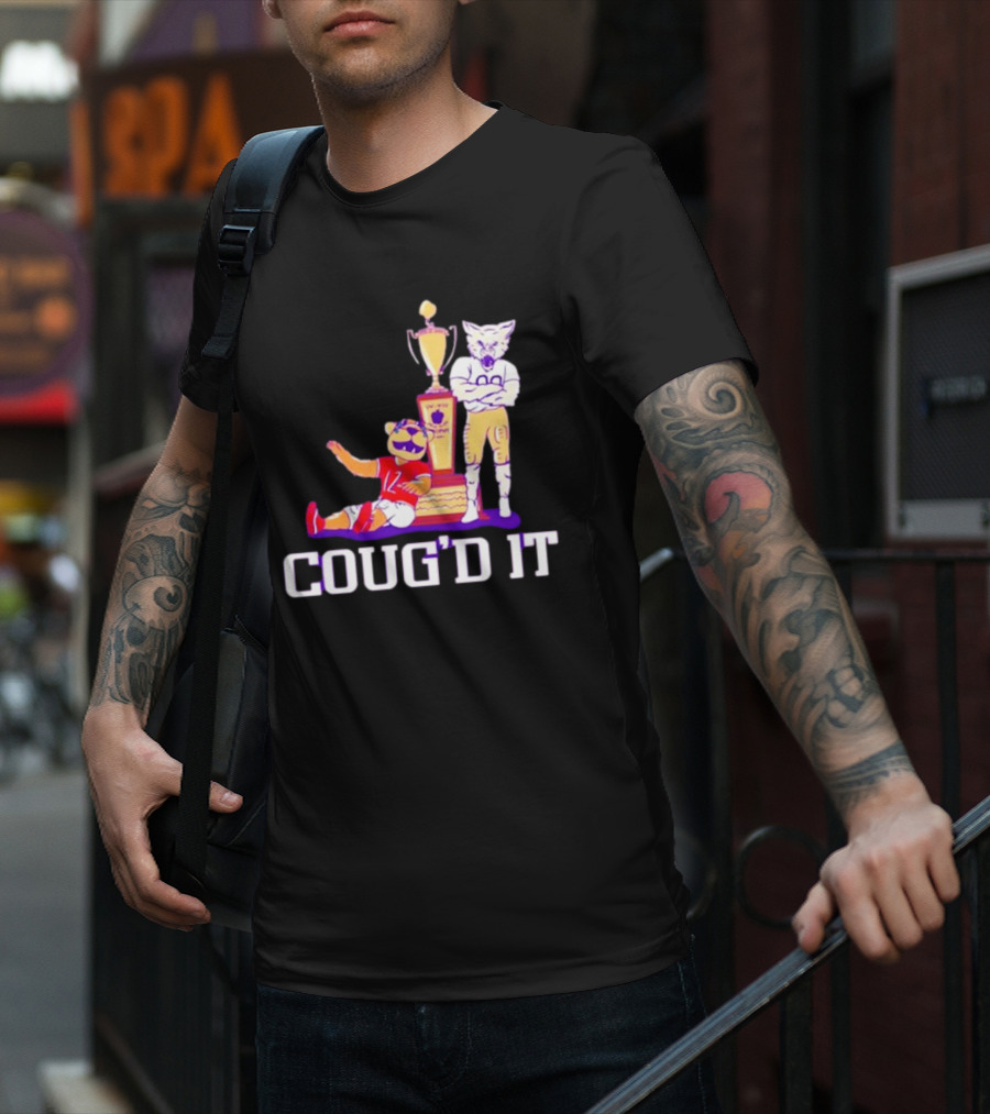 Washington Huskies Vs. Washington State Cougars Coug’d It Rivalry Trophy Victory T-Shirt