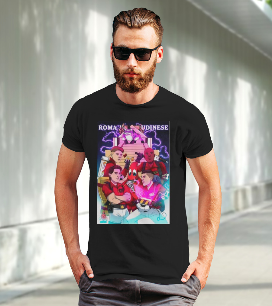 ROMA UDINESE Ghostbusters Crossover Soccer Team Remix T-Shirt