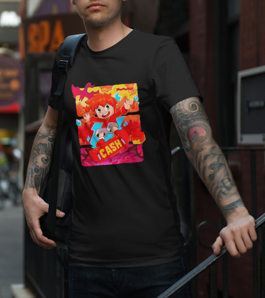 Cash And Nico Cash Red Hot Adventure With Skateboard And Dragons T-Shirt