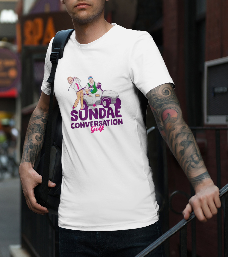 Sundae Conversation Golf Cart Humor T-Shirt