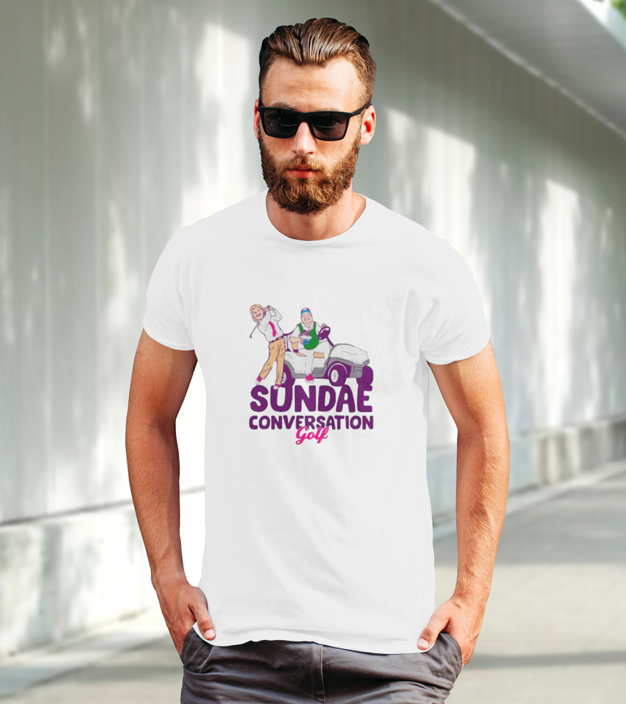 Sundae Conversation Golf Cart Humor T-Shirt
