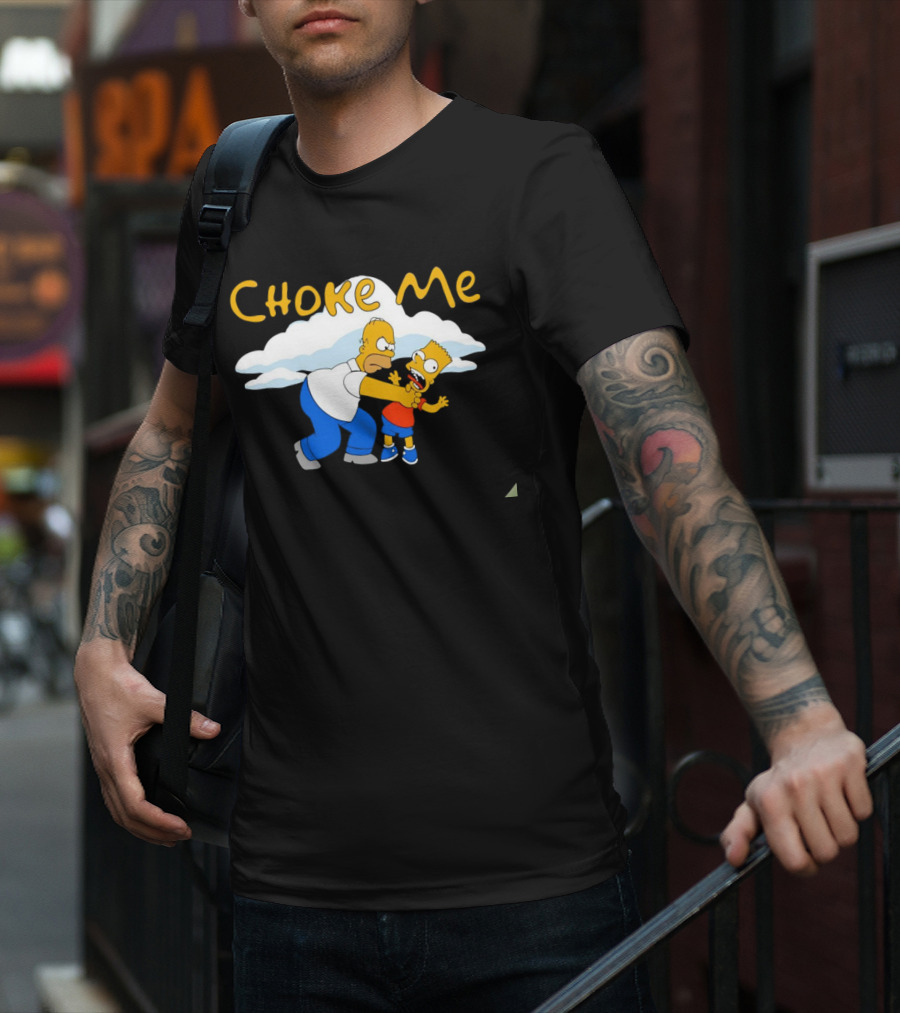 The Simpson Choke Me Bart Cloud Scene T-Shirt