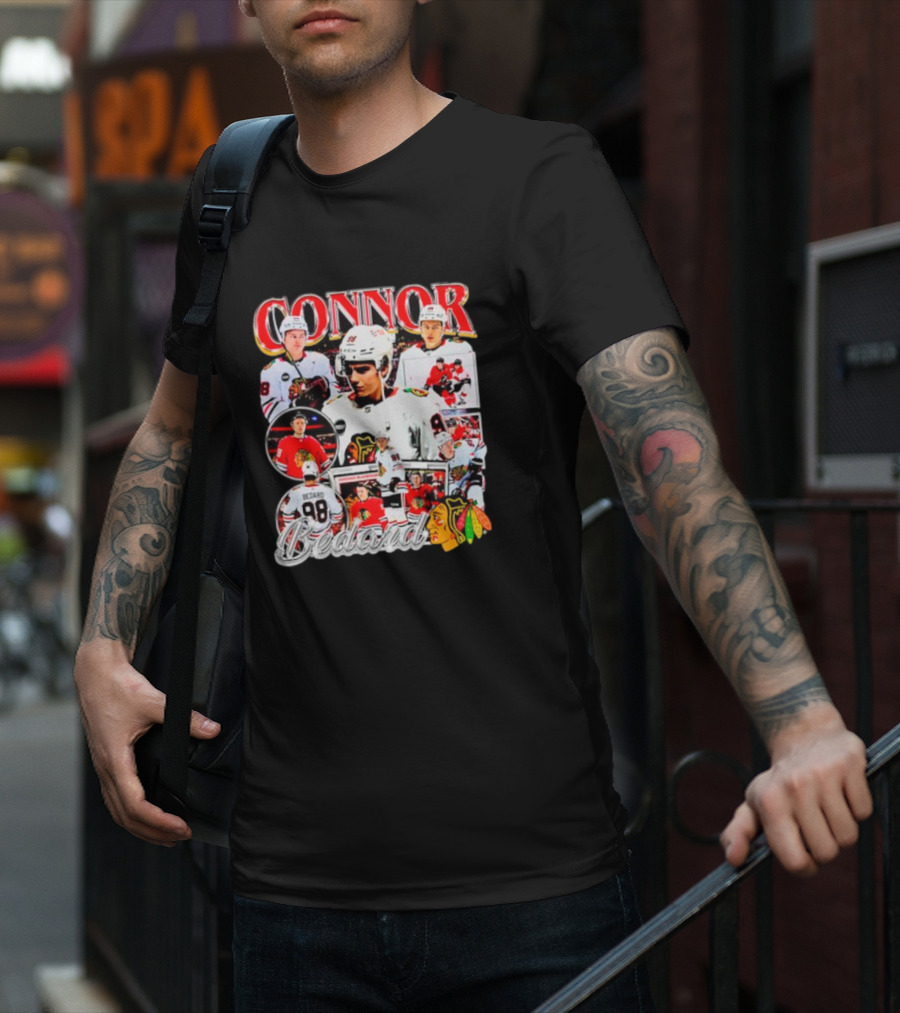 Connor Bedard Chicago Blackhawks NHL Player Collage T-Shirt
