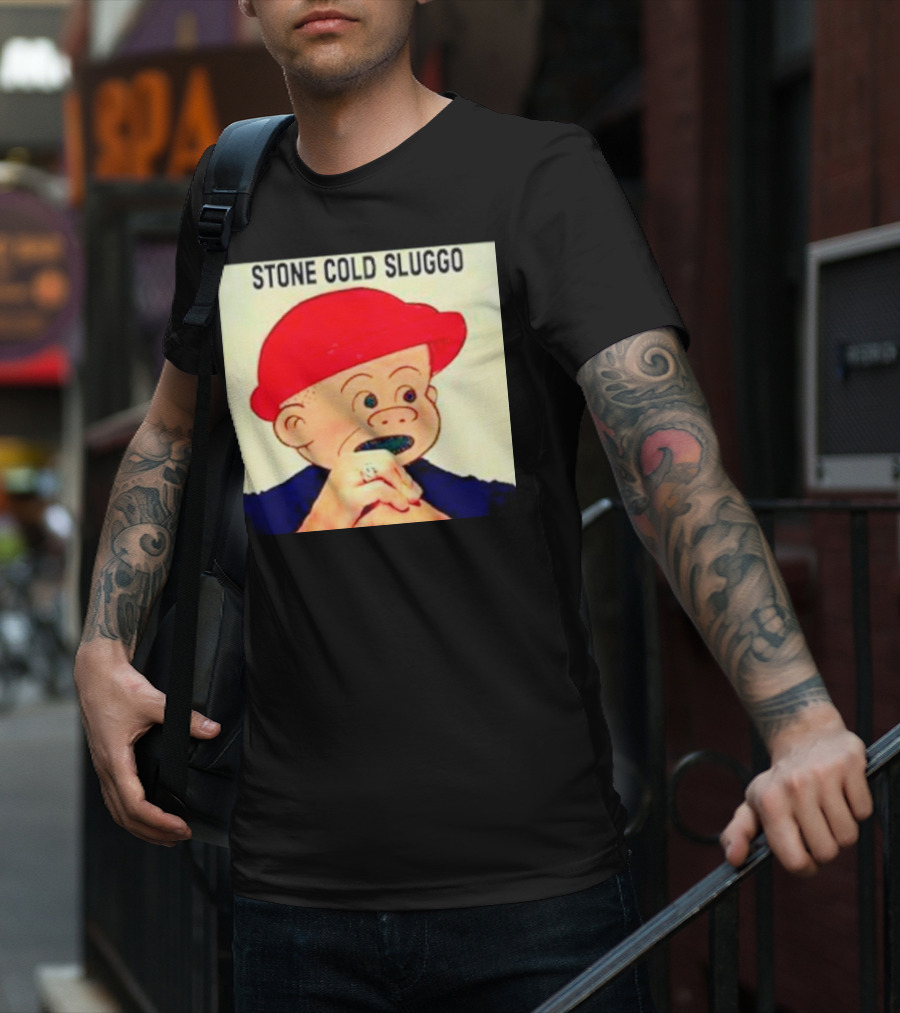 STONE COLD SLUGGO RED HAT CHARACTER HAND GESTURE T-Shirt