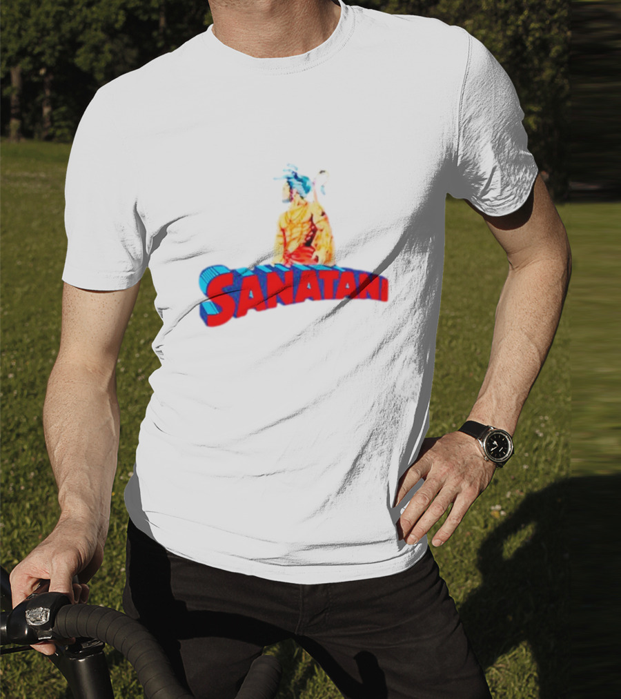 Sanatani Warrior Artwork Featuring Traditional Figure T-Shirt