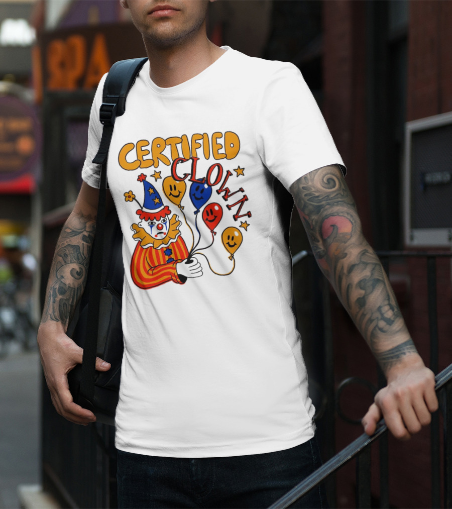 CERTIFIED CLOWN Balloons And Stars T-Shirt