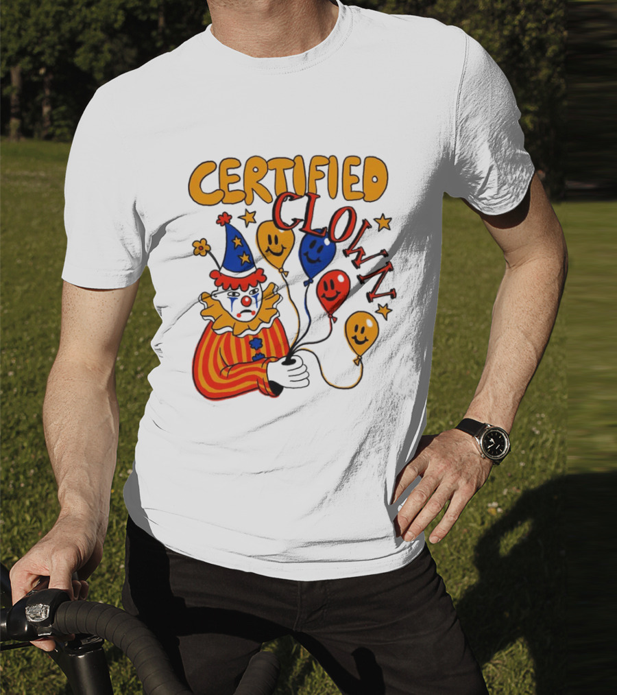 CERTIFIED CLOWN Balloons And Stars T-Shirt