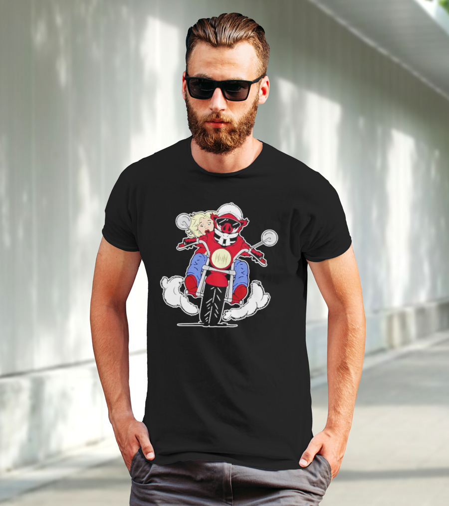 Arkansas Razorbacks Pig Riding Motorcycle With Passenger T-Shirt