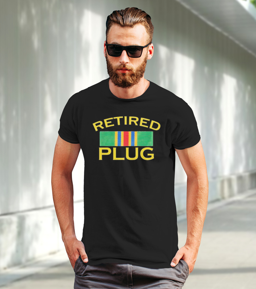 Retired Plug Military Service T-Shirt