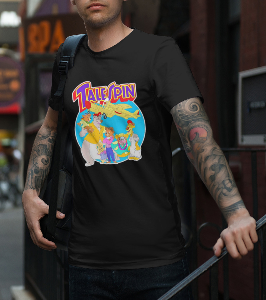 Talespin Disney Baloo Kit Rebecca Louie Airplane Adventure T-Shirt
