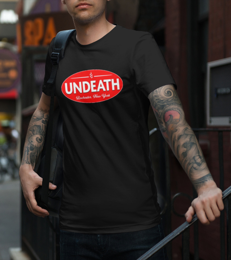 UNDEATH Rochester New York Red Oval Emblem T-Shirt