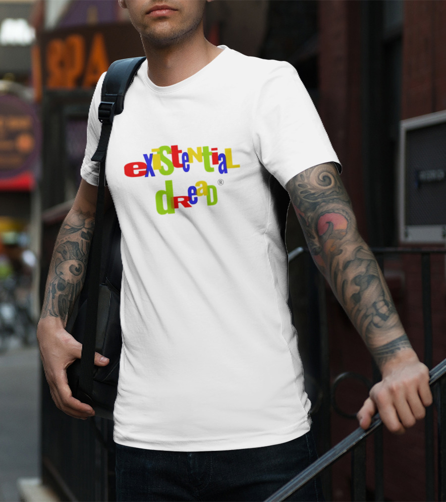 Existential Dread Colorful Block Letters T-Shirt