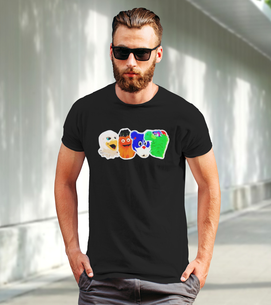Philadelphia Eagles Flyers Phillies Phanatic Mascots T-Shirt