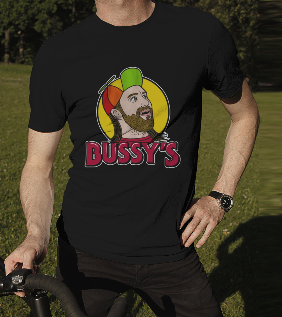 Bunker Branding Leigh Mcnasty Bussy's Retro Cartoon Hat T-Shirt