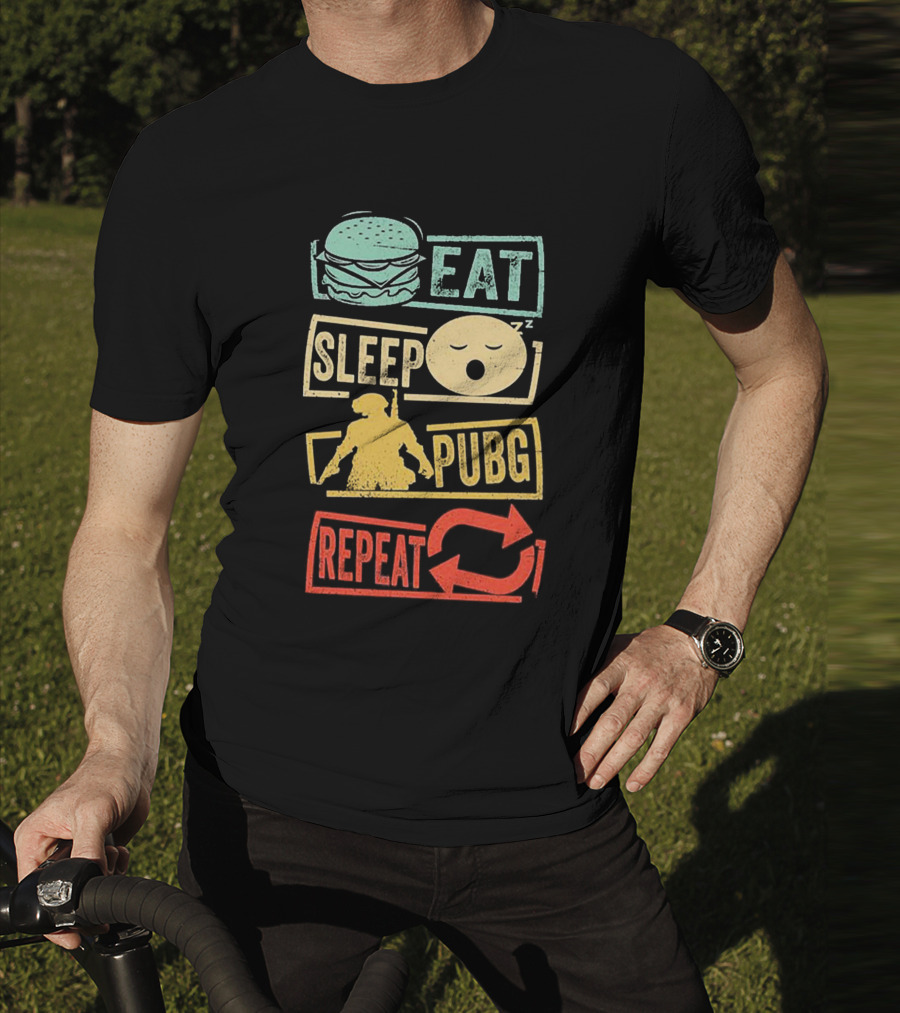 Eat Sleep PUBG Repeat Gaming Lifestyle Cycle T-Shirt
