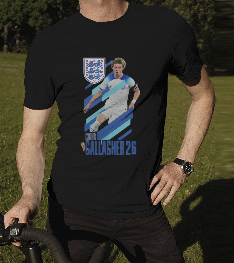 Conor Gallagher 26 England Football Crest Soccer Player T-Shirt