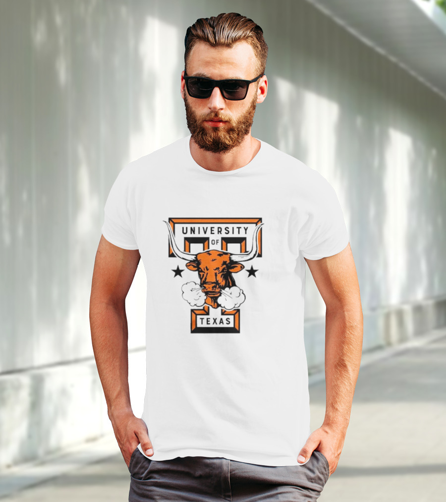 University Of Texas Longhorn Monogram Smoky Bull T-Shirt