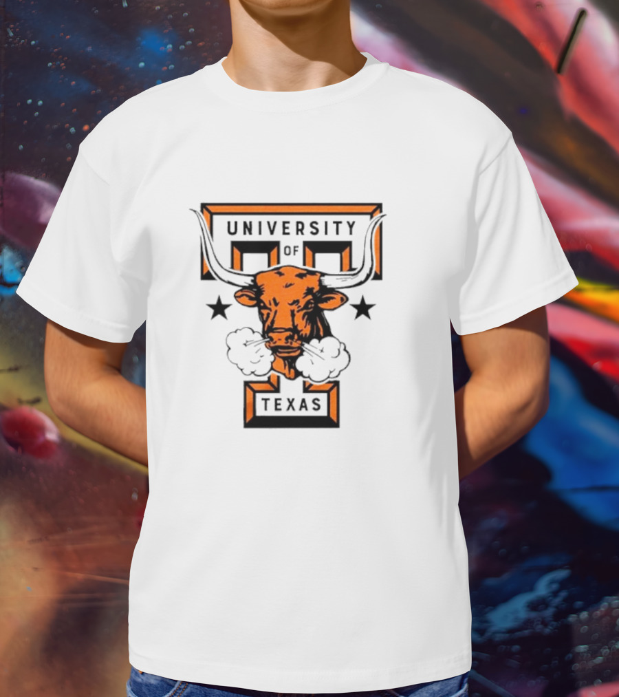 University Of Texas Longhorn Monogram Smoky Bull T-Shirt