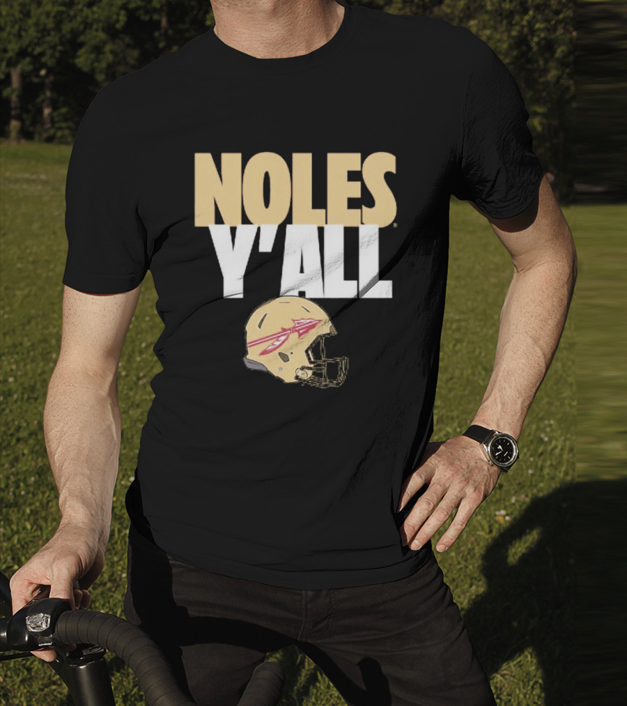 Noles Y'all Florida State Seminoles Helmet T-Shirt