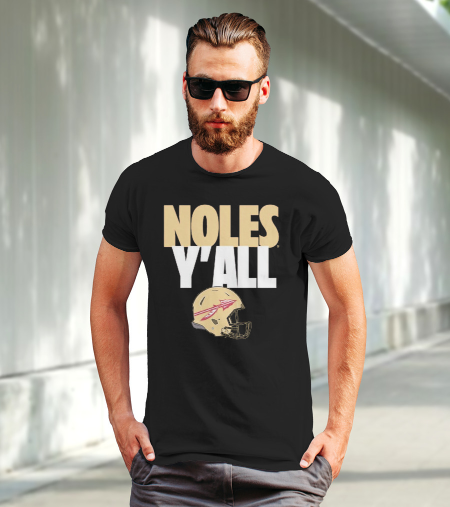 Noles Y'all Florida State Seminoles Helmet T-Shirt