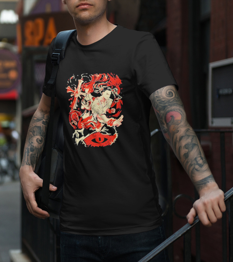 Xenogears Alpha Omega Eye Character Dynamic Red White T-Shirt
