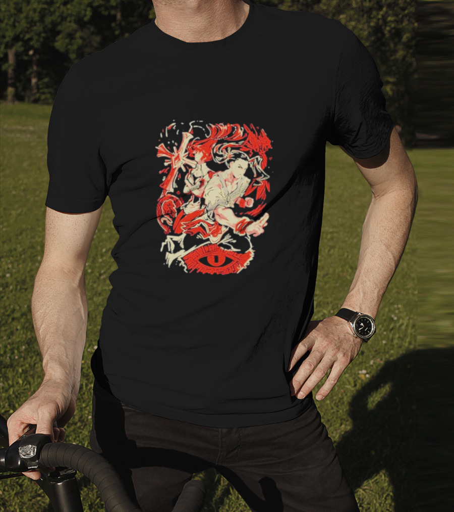 Xenogears Alpha Omega Eye Character Dynamic Red White T-Shirt